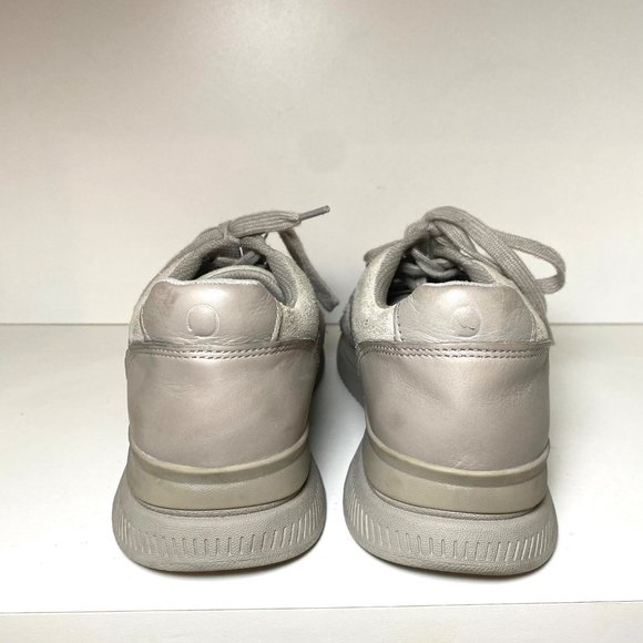 Everlane The Trainer Suede Leather Lace Up Sneakers Grey - Picture 7 of 9